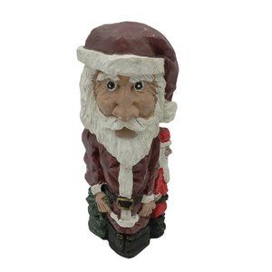 Vintage 4 Sided Square Santa Christmas Holiday Figurine